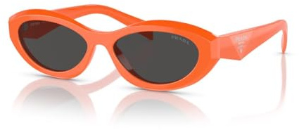 Prada PR 26ZS 12L08Z unregelmäßige Sonnenbrille aus Acetat, Dunkelgrau, einfarbige Gläser