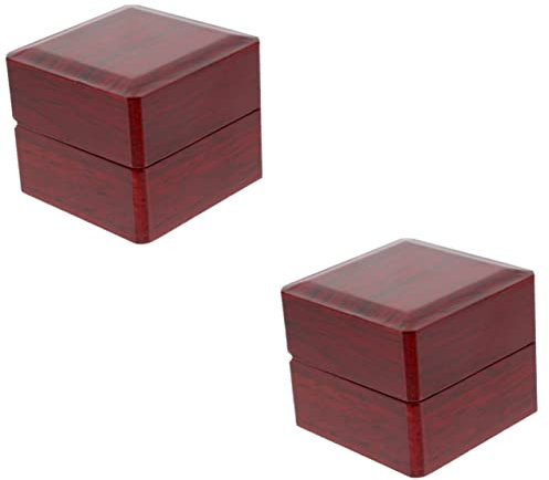 Cabilock 2stücke Championship Box Aus Holz Eleganter Ringhalter Für Hochzeitszeremonien Kompakte Schmuckaufbewahrung Für Ringe Armbänder Und Ketten Stilvolles Design Für Besondere
