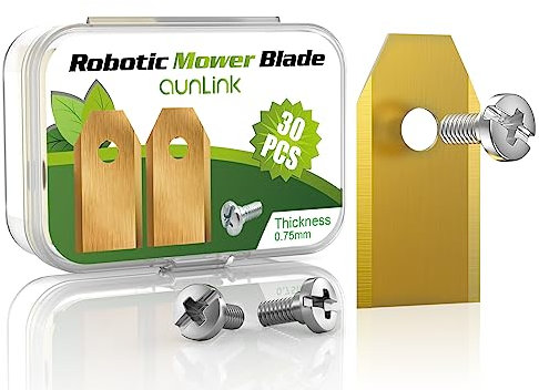 Langlebige Mähroboter Messer I kompatibel mit Rasenrobotern Messer von Husqvarna Automower, Gardena, Yard Force I 30 Ersatzmesser inkl. Schrauben