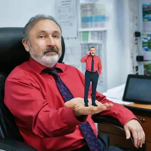 Benutzerdefinierte Wackelkopf-Figur, Personalisierte Wackelköpfe | Maßgeschneiderte Skulptur Geschenk Basierend auf Ihren Fotos für Freund Kollegen Familie