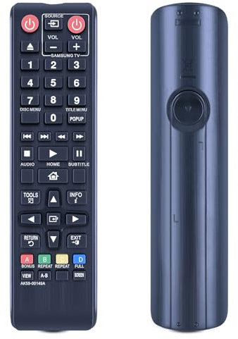 TCNOUMT Télécommande de Rechange AK59-00149A Compatible avec Samsung Disc DVD Player BD-E5200 BD-E5300 BD-E5500 BDF5100 BD-F5100 BD-F5500 BD-H5500 BD-H5900 BD-J45000 BD-J5. 700 BD-J5900