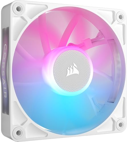 CORSAIR iCUE LINK RX120 RGB 120mm PWM-Lüfter - Magnetisches Kuppellager - Einzelner Lüfter - Weiß