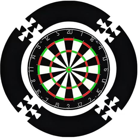 CYTBEK Dartscheiben-Umrandung, PU-Schutz-Dart-Zielhalterung, für Dartscheiben in Standardgröße, einfache Montage, Stabiler Wandschutz, Eva, Gesamtdurchmesser 71 cm