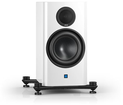 Nubert nuZeo 4 | Weißer aktiver Kompaktlautsprecher der Referenzklasse | Hochwertige Materialien und sorgfältige Abstimmung für maximale Klangtreue | Funk-Ansteuerung möglich | High End Lautsprecher