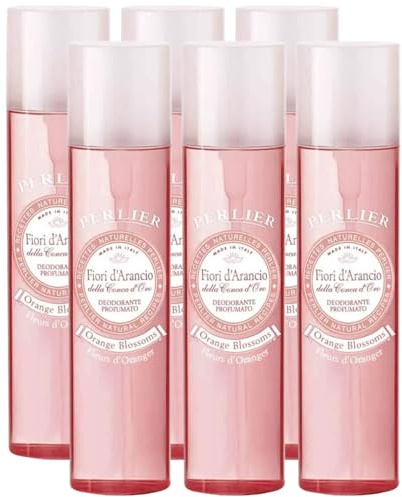 Deodorante Spray Corpo, Profumato FIORI D'ARANCIO Della Conca D'Oro, Senza Sali Di Alluminio, Parabeni e Siliconi 100ml (6 Spray)