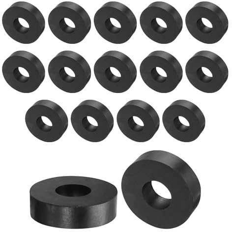 QUARKZMAN 16pz Distanziali Gomma 40mm OD, 16mm ID, 10mm Altezza Distanziatore Rotondo Antivibrazioni Boccola Anelli Tenuta Rondelle Spessa per Accessori Auto Domestici