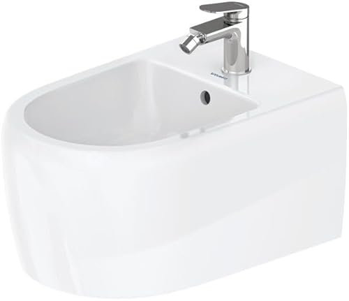 Duravit Qatego Wandbidet, 1 Hahnloch, mit Überlauf, 385x570x285mm, 2263152000, Farbe: Weiß