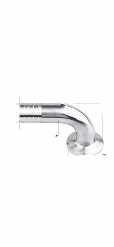 Tri-Clamp 50,5-119mm Zwinge 90 Grad Ellenbogen SS304 Sanitär Schlauch Barb Rohr Fitting 12.7/14/16/19/25/32/38/45/51/mm-16mmx Zwinge 50,5