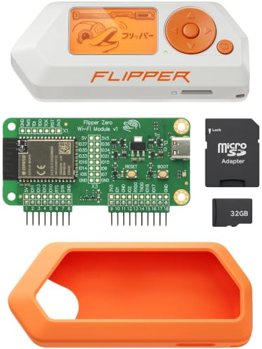 Flipper Zero Complete Kit - Flipper Zero | WiFi Devboard | Silikonhülle | MicroSD-Karte mit 32 GB | Tragbares Multifunktionsgerät für Technikbegeisterte