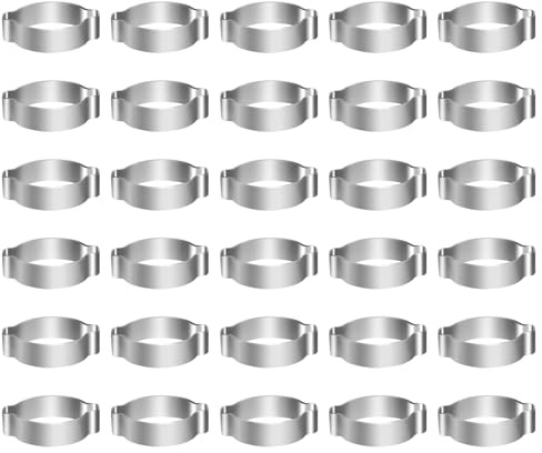 YTKavq Double Ear Hose Clamps,13mm-15mm 304 Stainless Steel Hose Clamp Tool for Pipe Fitting Connections(30 Pcs)