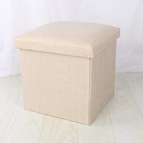 Sgabello pieghevole salvaspazio con capacità di carico di 158,8 kg, piccolo, con contenitore, 38,1 x 38,1 x 38,1 cm, quadrato (grigio)
