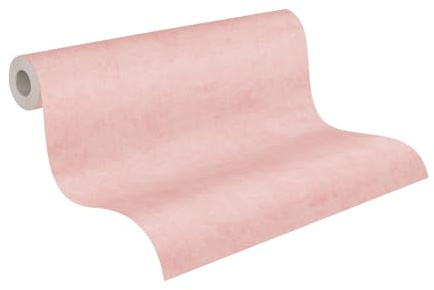 A.S. Création papier peint intissé uni en rosé – papier peint pour enfants 10,05 x 0,53 m – 771792