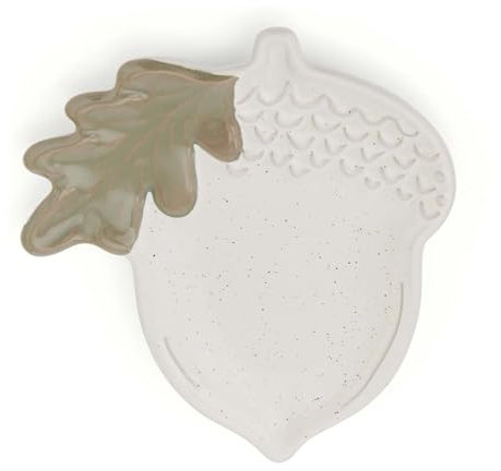 Cooksmart Forest Fable Acorn Tea Bag Tidy | British Designed Stoneware Trinket Holder | Woodland-Inspired Tea Accessory | Durable & Stylish Kitchen Décor | Dishwasher & Microwave Safe