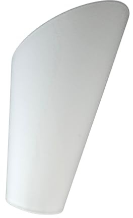Lichthandel Hoch Paralume in vetro E14 bianco opaco – conico 16 cm x 3,5 cm – vetro di ricambio per lampada da parete Trio CONO – Design classico torcia da parete in vetro