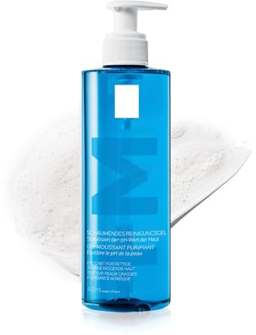Gel Detergente Schiumogeno 400ML, cleansing gel, Idratante e Riequilibrante, Azione Purificante, Gel Detergente Viso per Pelle Grassa con Tendenza Acneica