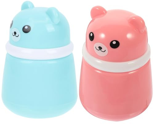 CHICAMPERA Babypuder Flasche Puderquasten Etui Satz Für Reisen Talkumpuder Behälter Schwamm Puderquastenschachtel Kompakt Tragbar