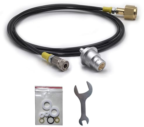 DRYHTEN Soda Wasser Maschine externes Kohlendioxid Fülladapter Schlauchkit 1meter/2.5meter mit Quick Connect Stecker für Sodastream Terra, DUO, ART, Gaia (Rohrlänge 2.5 m)