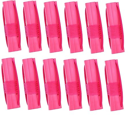 HONITANO 12 Stück Schwamm Lockenwickler Selbsthaftend für Haarlängen Haarstyling Werkzeuge Haarvolumen Selbstgemacht Haarwickler für Nacht Alltag