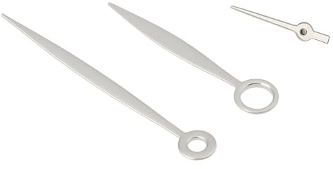 SG Store 1 Set Uhrenzeiger Sekunden-Minute-Stundenzeiger kompatibel mit ETA 6497 6498 Uhrwerken, Silber