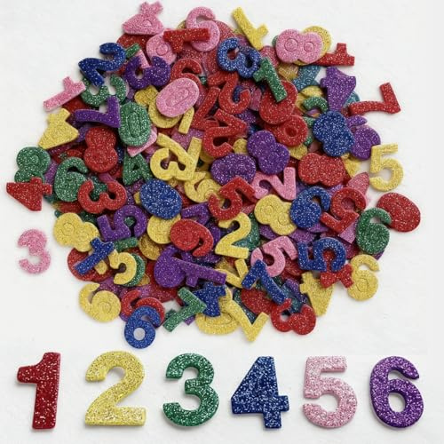 Glänzend Zahlaufkleber 100 Stück 6 Farben Festdekoration Einfach Anzubringen Ohne Rückstände Grußkarten Geschenkdekoration Buchstaben Aufkleber Klebebuchstaben Sticker Buchstaben