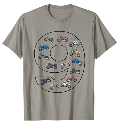9th Birthday 9 Year Old Motorbike Boys Bike Motorcycle T-Shirt