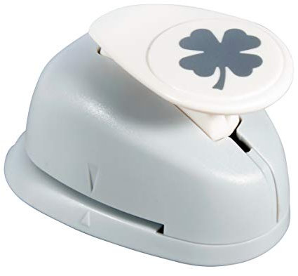 Rayher Paper Craft Punch with Four Leaf Clover Design, Lever Punch for Card Making and Scrapbooking, 2.54cm, 1, 69223000