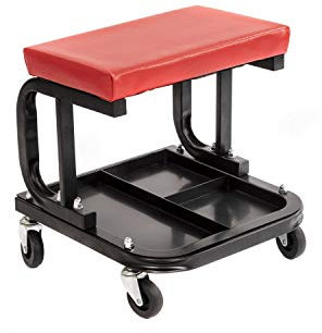 Oypla Heavy Duty Garage Stool Rolling Mechanics Chair Crawling Seat