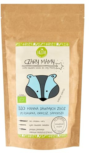 HELPA BIO Grießbrei Dinkelgrieß 200 g – Dinkelbrei Haferbrei - Drei Weizensorten Emmer – Dinkel – Einkorn – Ökologische Mahlzeit für Kinder – Babynahrung - Babybrei