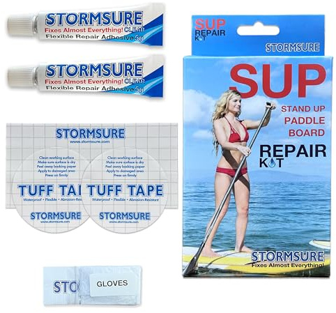 Stormsure SUP - Stand Up Paddleboard Reparaturset. Wasserfest, Belastbar, Flexibel und Druckfest für Paddelboards