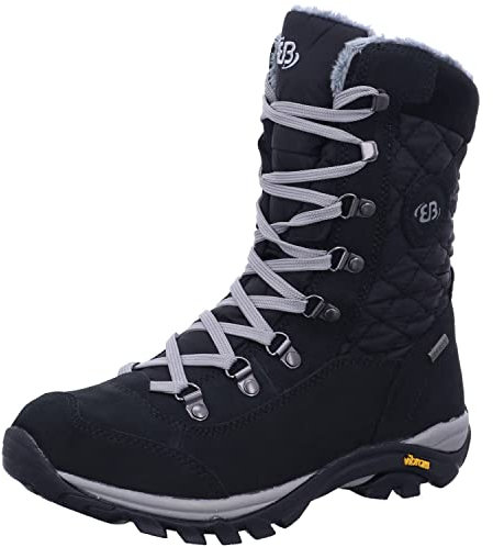 Brütting Damen Fenella Schneestiefel, schwarz/grau, 37 EU