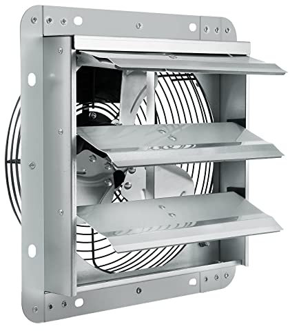 VEVOR Abluftventilator, 254 mm, 1400 U/min, 753 CFM, Wandlüfter aus Aluminium zur Wandmontage mit Wechselstrommotor, Belüftung und Kühlung für Gewächshäuser, Garagen, Schuppen, Geschäfte