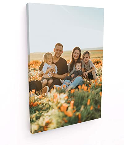 Panorama Imprimez Votre Propre Portrait Photo Personnalisez sur Toile - 30x40 cm - Cadre en Tela et Bois