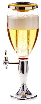 Dispensador de Torre de Cerveza Dispensador de torre de cerveza de plástico con pico Dispensador de bebidas comercial con luces LED y dispensador de cerveza Icicles 3L Torre Cerveza/Dispensador Bebida