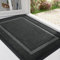 Homaxy Felpudo Exterior e Interior, Antideslizante, Lavable, fácil de Limpiar, Resistente para Puerta de casa, Entrada, balcón, jardín (40 x 60 cm, Negro)