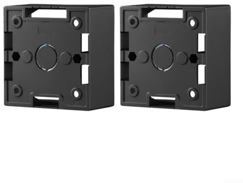 Cable Management Solution with Surface Mounted Box for Ethernet Cables (Black-2PCS)