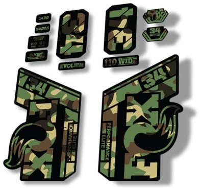 Autocollant de rechange pour fourche Fox 34 2021 Performance Elite Series Camo (mat)