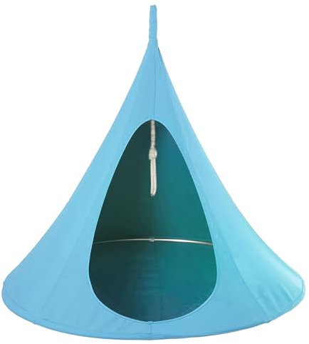 Swing Butterfly Hängesessel Outdoor Indoor Hängematte Zelt Doppel 110 x 100 cm (Weiß) Blau 180 cm x 150 cm