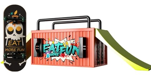 Fingrar skateboards – 5,91 tum minifingerskateboards – skateboard-ramp-set – rolig fingersportleksak med ramper och tillbehör för färdigträning, perfekt för barnlekar och gåvor