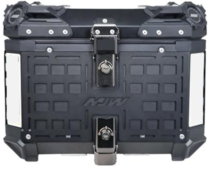 RVIFY Caja de Cola Motocicleta Baúl Superior para Motocicleta de Estilo Armadura Pesada, de Aluminio, para Exteriores, Impermeable, para Equipaje de Motocicleta, Casco Baúl de Moto