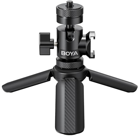 BOYA Magic Stativständer für Tischmikrofone mit rutschfesten Gummifüßen, Microphone Stand, klappbarer Tischmikrofonständer für Gaming, Podcasting, Meetings, Chats