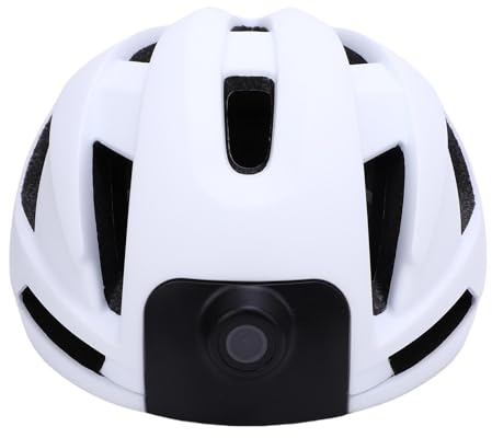 Oreilet Casque de Vélo pour Hommes et Femmes, Casque de Cyclisme Intelligent WiFi avec Enregistreur Vidéo HD Avant 1080P pour la sécurité Routière avec Télécommande (White)