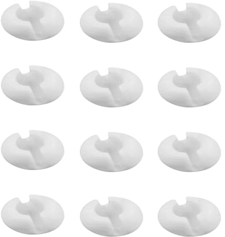 Yardwe Topes de Cadena para Persianas Enrollables, Clips para Cortinas Verticales, Accesorio Transparente de Plástico, Pack 12 Unidades para Reparación y Posicionamiento Preciso