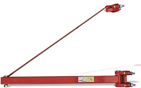 Ordellia Andamio de acero de 600 kg con rango de giro de 180 grados y 750 mm de longitud del brazo de elevación para cabrestante cabrestante polipasto, camión, taller, garaje, obra, transporte de