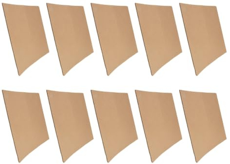 Mipcase Carton Ondulé pour Bricolage Épais 20 Pièces Carton Ondulé pour Dessin Brun Léger , Portable Papier Cartonné D’art pour Garçon et Filles pour Loisirs Créatifs et DIY