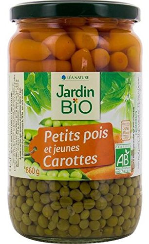 Organic garden for very small peas and carrots 660g bio - ( Unit Price ) - Jardin bio petits pois tres fins et carottes bio 660g