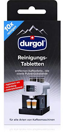 Durgol Lot de 10 pastilles de nettoyage - Élimine la graisse de café
