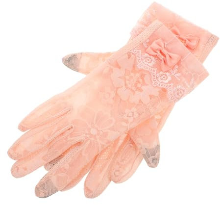 ROMISBABA Spitzenhandschuhe Für Damen Blumenmädchen Hochzeit Party Handschuhe Für Anlässe Mit Spitzen-design
