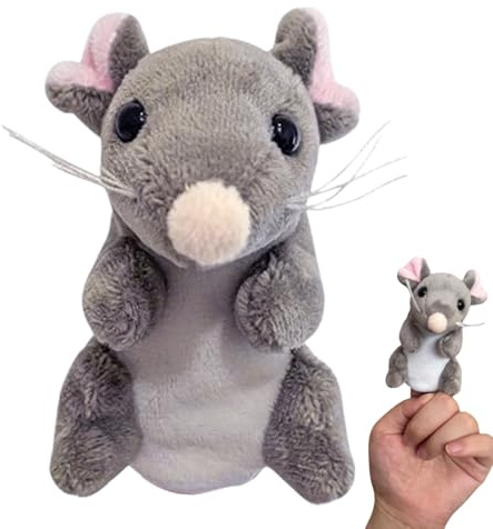 Mäuse-Fingerpuppen – 6-teiliges Stofftier-Handpuppen-Set, weiche Plüschtiere | Rollenspiel zum Geschichtenerzählen für Kindergeburtstage, Schulaktivitäten, Freizeitaktivitäten