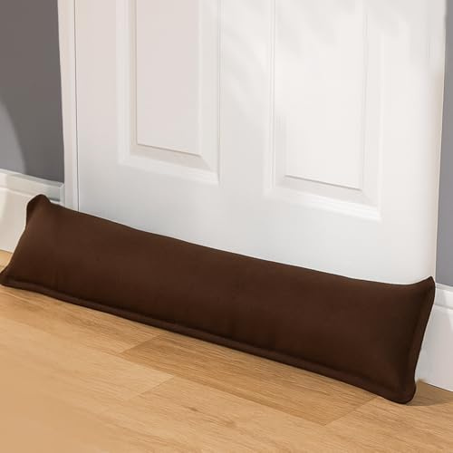 Egypto 90cm Long Draught Excluder for Doors & Window – Energy Saving Under Door Draught Excluder - Noise, Dust, & Insect Barrier Door Draft Excluder Cushion – Door Wind Stopper (Pack of 1, Chocolate)