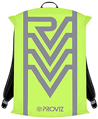 Proviz Klassischer wasserdichter reflektierender Rucksack-Überzug, 35 l, gut sichtbarer Regenschutz, gelb, One size